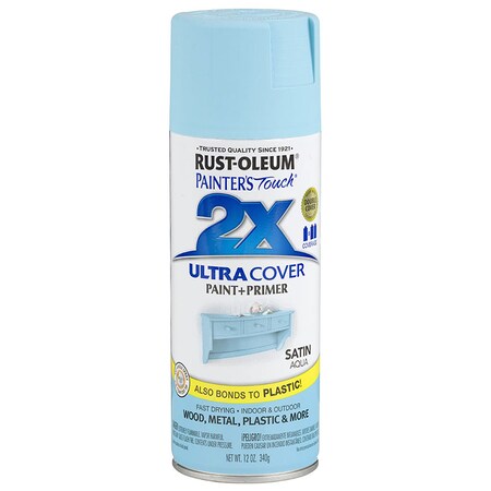 Rust-Oleum Spray Paint, Aqua Painter's Touch, Satin, 12 oz 249085